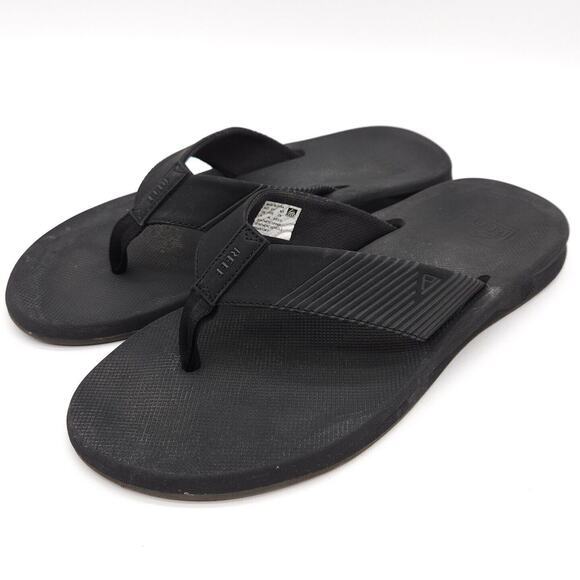 Reef (Mens Size 13) Phantom II 2 Thong Flip‎ Flop Sandals Black Cushion Beach - Picture 1 of 9